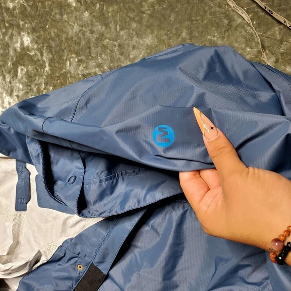 Merrell Blue Hooded Pullover Windbreaker Jacket - Picture 11 of 12